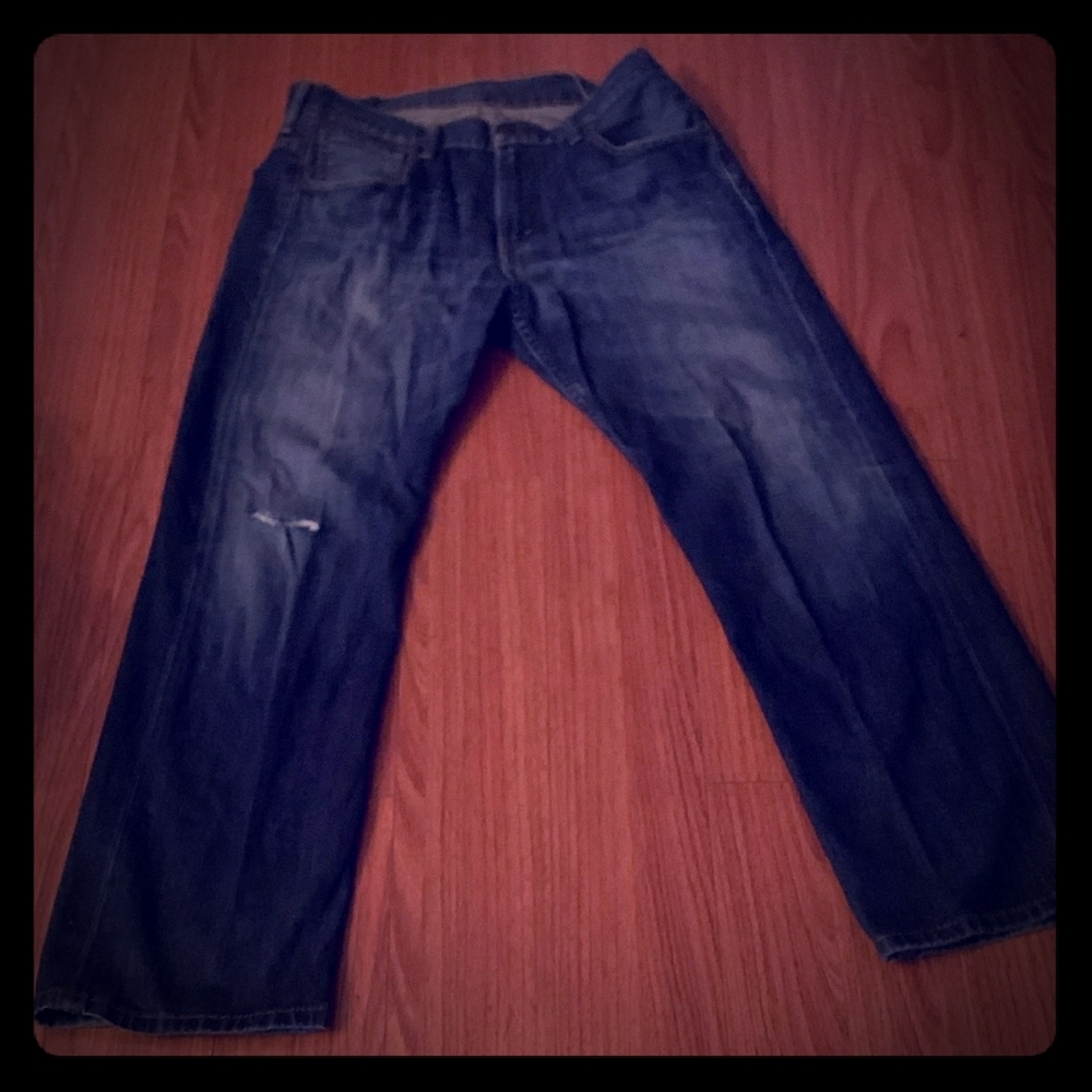 Men's faded out jeans
